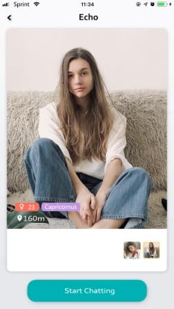 لقطة شاشة من تطبيق MeetYa — معجبوك في لمحة